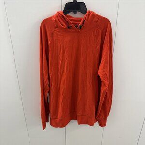 Mens AE American Eagle Red Active Flex Pullover Hoodie Sweatshirt Sz L Large